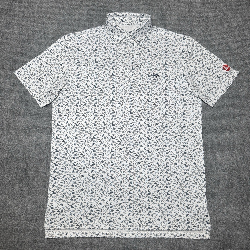 Texas Standard Traditions Polo Men's Size Medium AOP Performance Polo Shirt